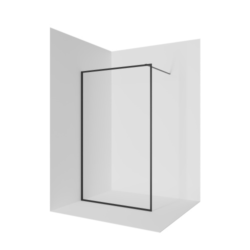 Душевая перегородка Ambassador Walk-in 15031216 120х200 стекло прозрачное профиль черный